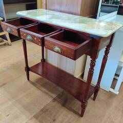 愛品倶楽部柏店】コンソールテーブル 天板天然石値下げ不可