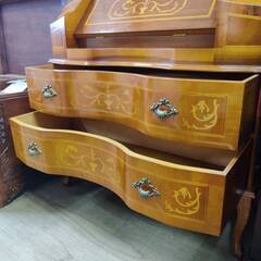 【愛品倶楽部柏店】ライティングビューロー イタリア製 木工象嵌