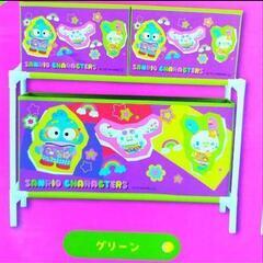 【新品】デコラポップ　3ボックス付き♡収納ケース　グリーン