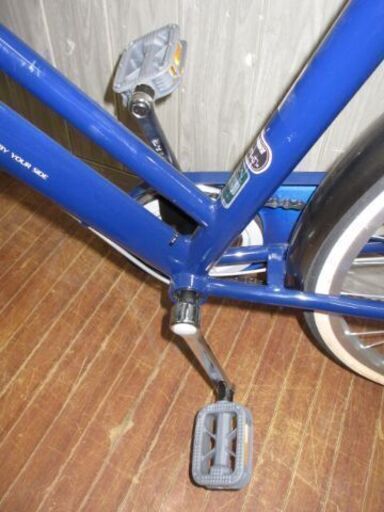 stp-2062　シティサイクル　27インチ　6段変速付き　ブルー系　マルキン　ライト付き　バスケットつき　ANTIAN　ママチャリ　自転車　アンティアン　ブルー stp-2062 シティサイクル 27インチ 6段変速付き ブルー系 マルキン