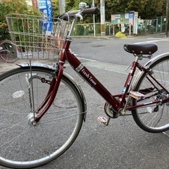 【27インチ自転車】美品❗️マルイシ製　6段変速　LEDオートライト付　リヤタイヤ新品❗️若林自転車　浜大津店　SALE中❗️