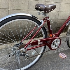 【27インチ自転車】美品❗️マルイシ製　6段変速　LEDオートライト付　リヤタイヤ新品❗️若林自転車　浜大津店　SALE中❗️