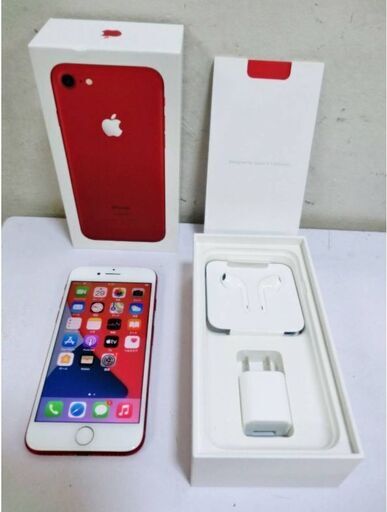 Apple　iPhone7　256GB　RED　動作良好　バッテリー85%　SIMフリー　アップル　赤　充電器付き　イヤホン付き　元箱あり
