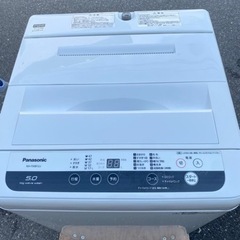 【美品】2019年製　Panasonic 洗濯機　5kg 
