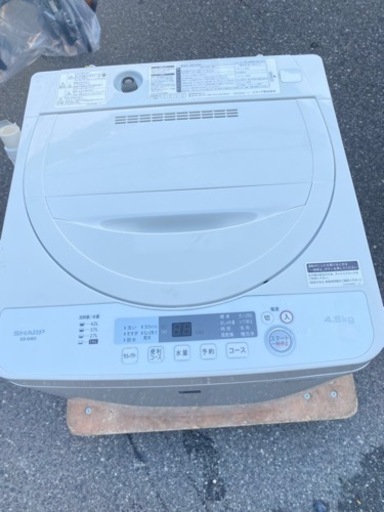 【美品】2017年製　SHARP 洗濯機　4.5kg