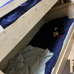 【ネット決済】ニトリ　二段ベッド　マットレス　引き出し付き