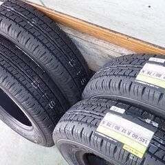 【お取引終了！】★(A-2)軽トラ・軽バンに！DUNLOP 145/80R12 80/78N VAN01 TL 4本セット!工賃込み20,000円！