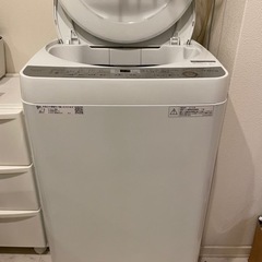 【0円】お譲りします！SHARP縦型洗濯機7kg