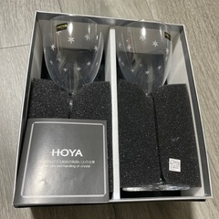 HOYA クリスタルグラス　ワイングラス　ペア