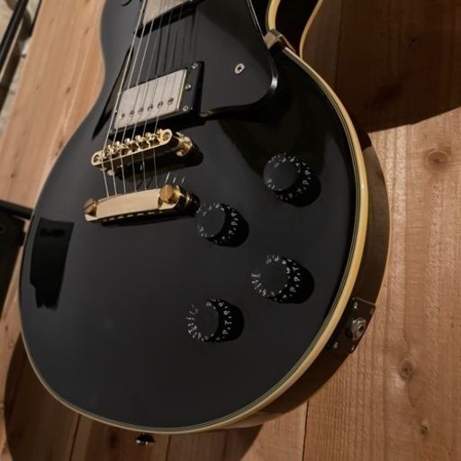 きまりました】エレキ ギター エピフォン レスポールカスタム 黒 純正
