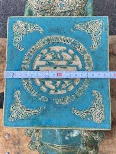 ◎お値下げしました‼️ 象 花台 置物 オブジェ 縁起物 陶器スツール