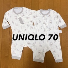 UNIQLOユニクロロンパース70 2枚