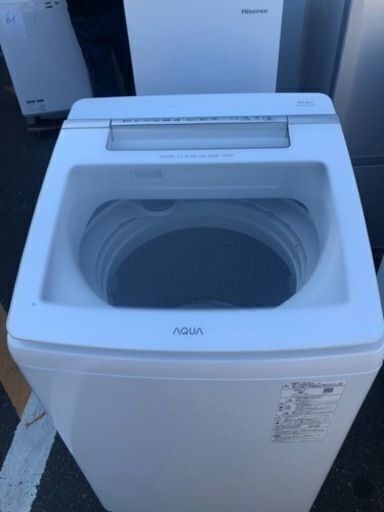 福岡市内配送設置無料　2021年　AQW-GV100H-W 全自動洗濯機 ホワイト [洗濯10.0kg /乾燥機能無 /上開き]