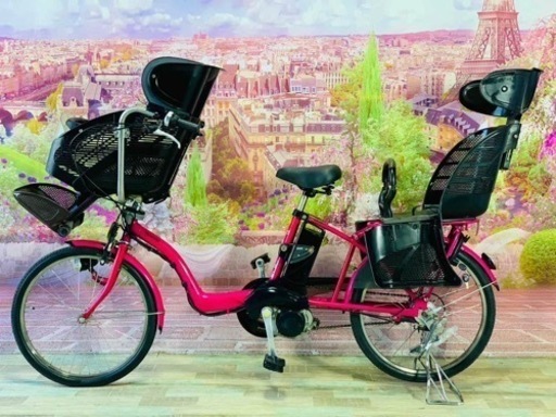 ❶5756子供乗せ電動アシスト自転車Panasonic20インチ良好バッテリー