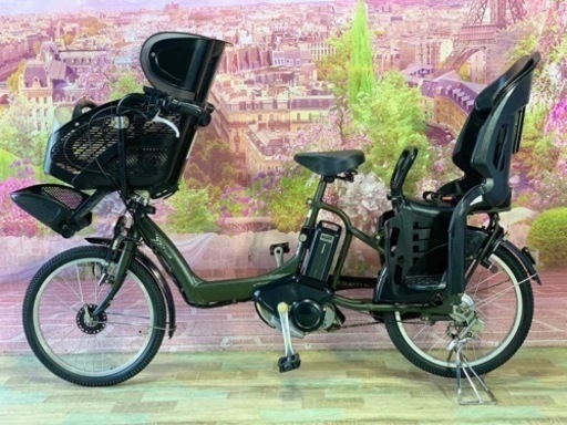 ❶5751子供乗せ電動アシスト自転車ブリヂストン20インチ良好バッテリー