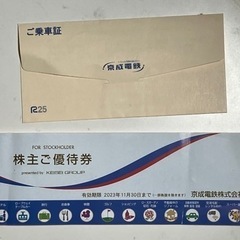 (11/30まで！)京成電鉄の株主優待券 