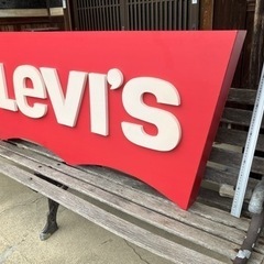 「Levi\'s」リーバイス社のビンテージ希少看板　中古
