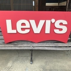 「Levi's」リーバイス社のビンテージ希少看板　中古