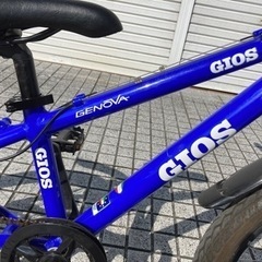 【20インチ子供車】美品❗️GIOS製マウンテンバイク　6段変速　前サスペンション、泥除け、前かご付　若林自転車　唐崎店　SALE中❗️