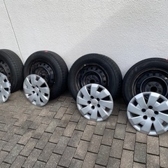 サマータイヤ4本セット　カローラルミオン純正鉄ホイール&ホイールキャップ付