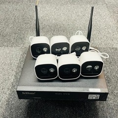 防犯カメラセット 6台カメラ 屋外 IP66防水 監視カメラ 遠隔監視 動体検知 暗視撮影SriHome日本正規独占代理 【1TB HDD内蔵】