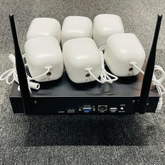 防犯カメラセット 6台カメラ 屋外 IP66防水 監視カメラ 遠隔監視 動体検知 暗視撮影SriHome日本正規独占代理 【1TB HDD内蔵】