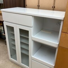 通販家具 キッチンカウンター キッチンボード フェリーチェWH ...