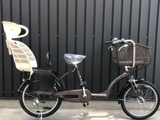 売切子供乗せ自転車 荷物もたっぷり ピカピカ中古車 前後新品タイヤ　整備清掃磨き済み
