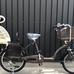 売切🔳子供乗せ自転車 荷物もたっぷり ピカピカ中古車 前後新品タ...