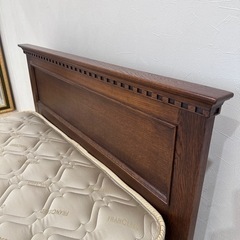 旭川家具 近藤工芸 オーク シングルベッド フランスベッド