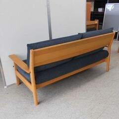 飛騨産業 2.5人掛けソファ チグサシリーズ WK11WLR ダークグレー系 木製フレーム キツツキ HIDA 肘掛けクッション欠品 ファブリック 札幌市 西区 西野店