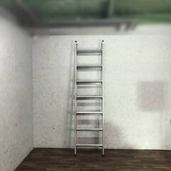 🔷🔶🔷WY7/66 仮設階段 アルミ 7段 W60×D16×H240cm ハシゴ 梯子 脚立 現場 リフォーム 倉庫 ★直接引き取り限定🔷🔶🔷