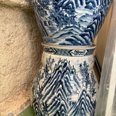 ドリーム川西店御来店限定】 有田焼 大型飾壺 青 H2020×W550×D550