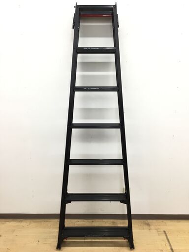 【エコツール半田店】ハセガワ 脚部伸縮式はしご兼用脚立(ワンタッチバー付) BLACK LABEL RYZB-21【愛知県/名古屋市/知立市/半田市/岡崎市/工具】 【ITFPXCF69IE6】★ 出張買取 も好評受付中！