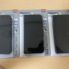 【セリア】iphone7/8 手帳型スマホケース(3個）　差し上...