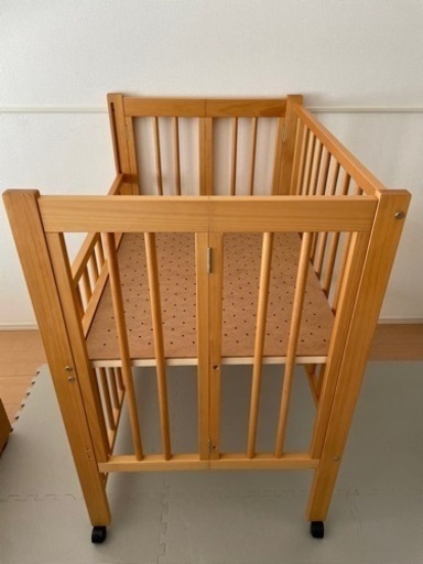 ベビー家具・寝具 石崎家具 ミニワンタッチハイベッドプチ ホワイト