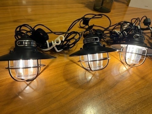 ベアボーンズ エジソンストリングライト ランタン 3連セット ブラック