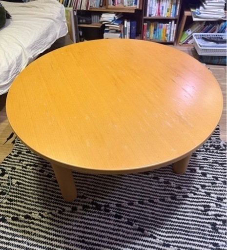 【無印良品】コタツ テーブル 幅85cm 木製 丸形 ナチュラル ブラウン こたつMK-858C/N/07