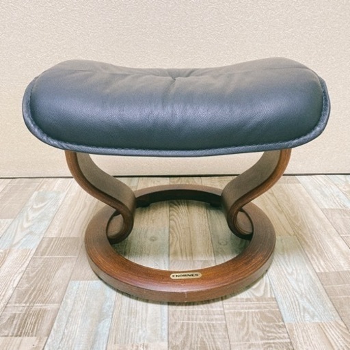 EKORNES エコーネス ストレスレスチェア オットマン 本革 ブラック