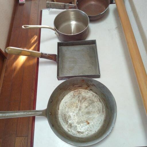 銅フライパン 玉子焼きなど - 調理器具