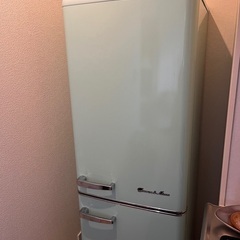 冷蔵庫 198L ミントグリーン レトロデザイン