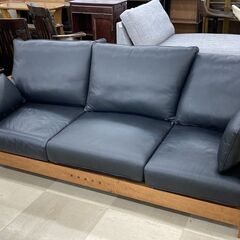 3人掛けソファー　BOSCO レザー×木製