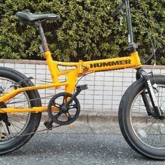 ☆ジモティ割あり☆ 折り畳み自転車 20インチ イエロー クリーニング