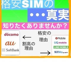 大手携帯ショップ店員は教えてくれない格安SIMの秘密❗️❗️