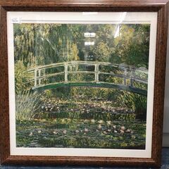 唾蓮と橋 絵画 　73×73cm