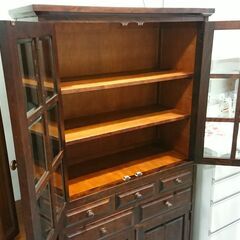 北海道民芸｜2枚扉食器棚