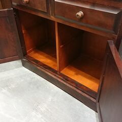 北海道民芸｜2枚扉食器棚