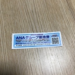 無料　ANAグループ優待券