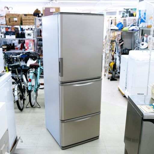 冷蔵庫　350L　3ドア　シャープ　SJ-W352D-N　リユース品