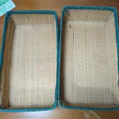 おまとめページ 古道具 名札入れ付き 柳行李 麻枠 小道具 時代屋